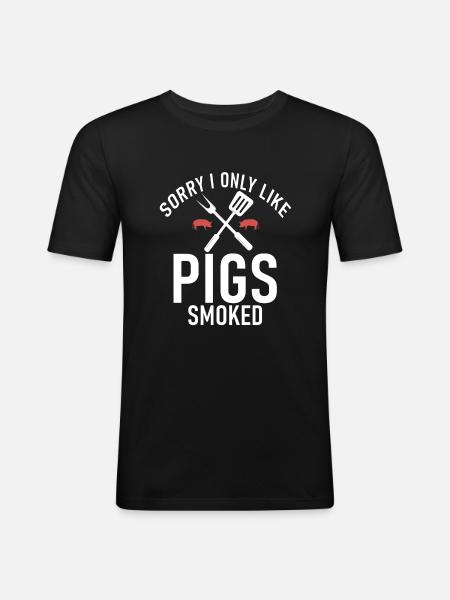 Grill Barbecue Grilling - Men's Slim Fit T-Shirt - black