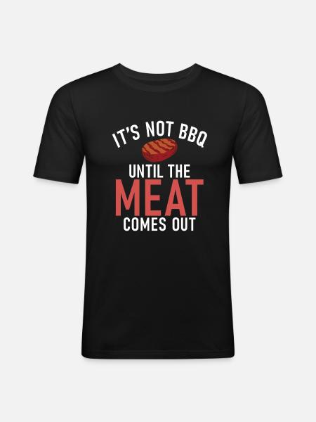 Grill Barbecue Grilling - Men's Slim Fit T-Shirt - black