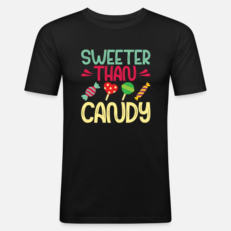 Candy Gift - Männer Slim Fit T-Shirt - Schwarz