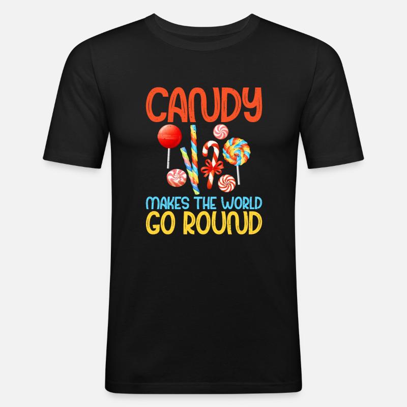 Candy Gift - Männer Slim Fit T-Shirt - Schwarz