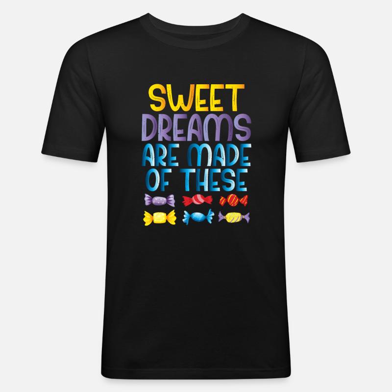 Candy Gift - Männer Slim Fit T-Shirt - Schwarz