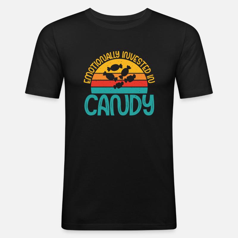 Candy Gift - Männer Slim Fit T-Shirt - Schwarz