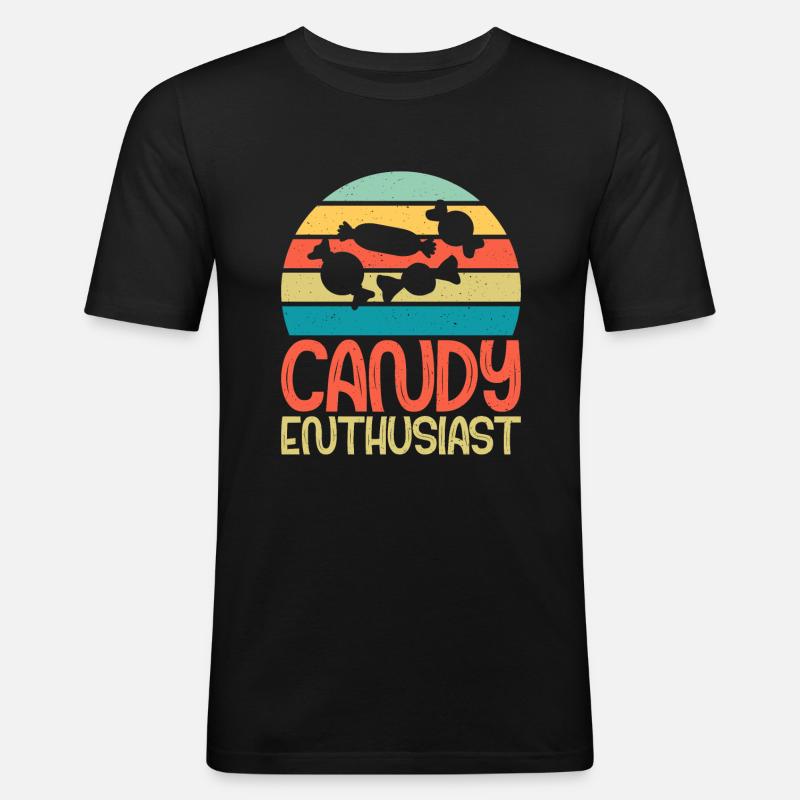 Candy Gift - Männer Slim Fit T-Shirt - Schwarz