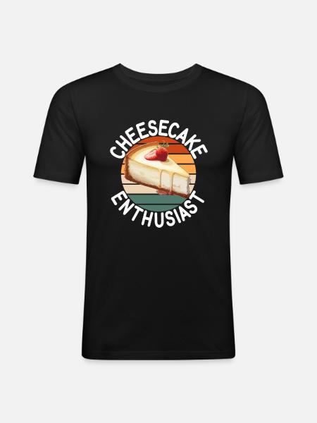 Cheesecake Gift - Men's Slim Fit T-Shirt - black