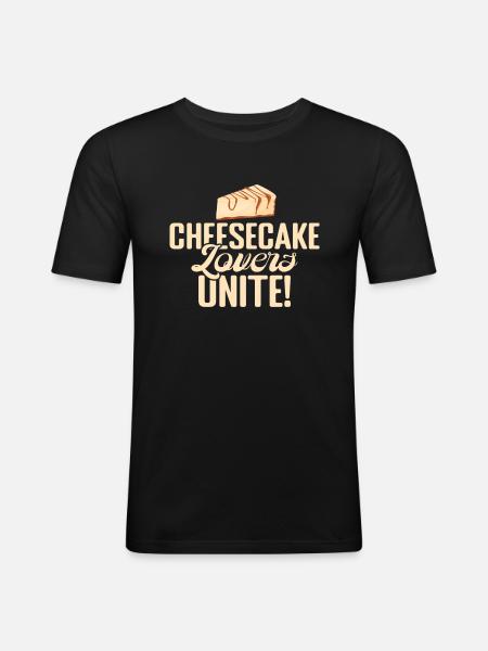 Cheesecake Gift - Men's Slim Fit T-Shirt - black