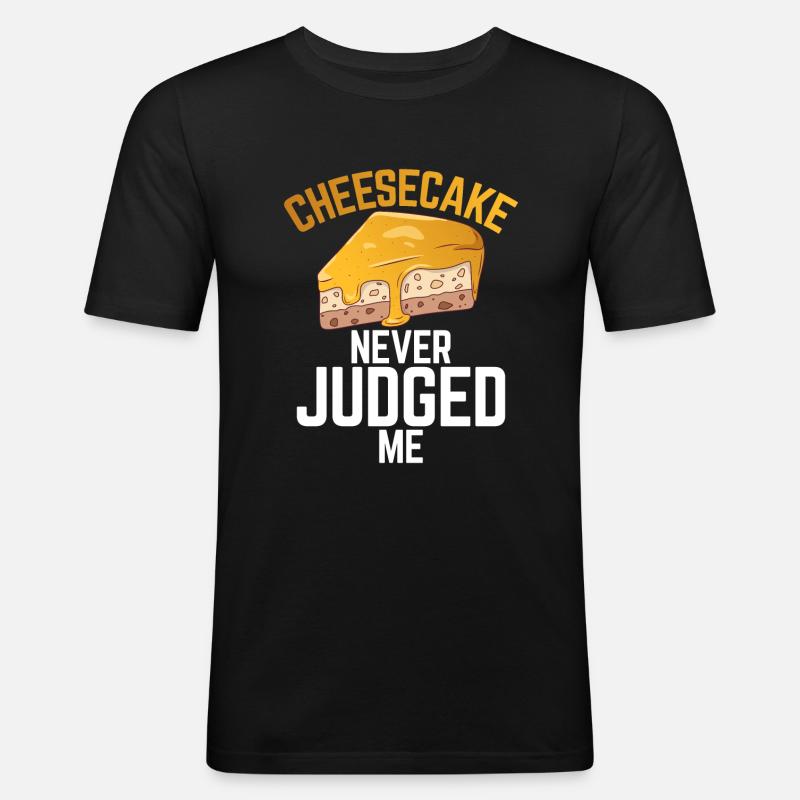 Cheesecake Gift - Männer Slim Fit T-Shirt - Schwarz