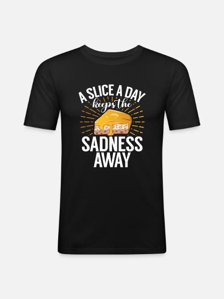 Cheesecake Gift - Männer Slim Fit T-Shirt - Schwarz