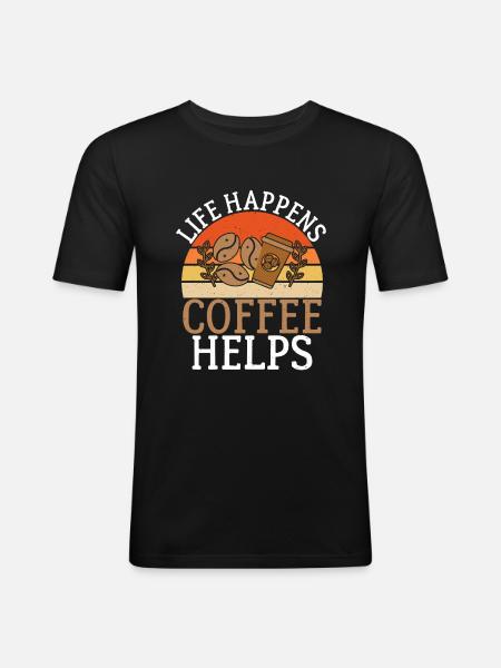 Coffee Gifts - Men's Slim Fit T-Shirt - black