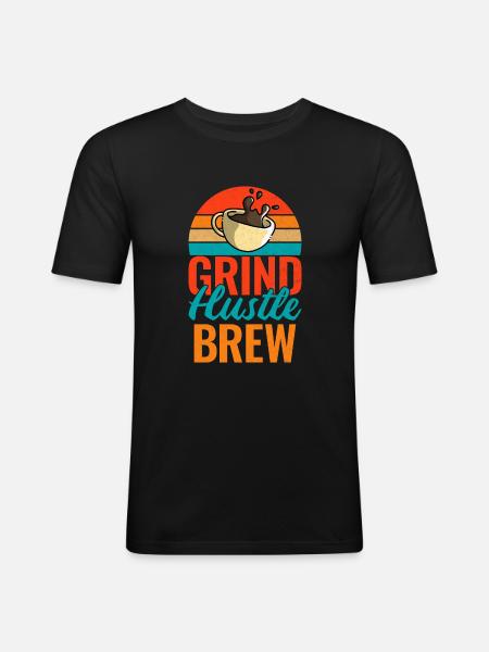 Cadeaux de café - T-shirt près du corps Homme - noir