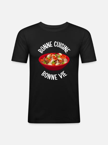 French Food Gifts - Men's Slim Fit T-Shirt - black