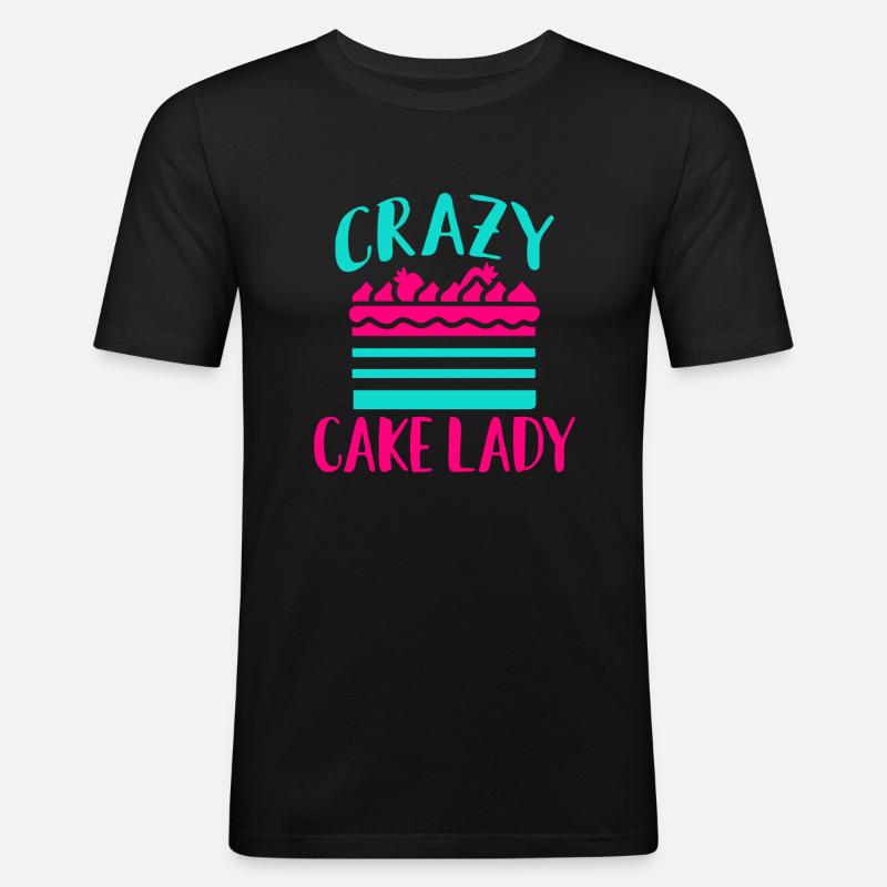 Cake Lover Cake Gift - Männer Slim Fit T-Shirt - Schwarz