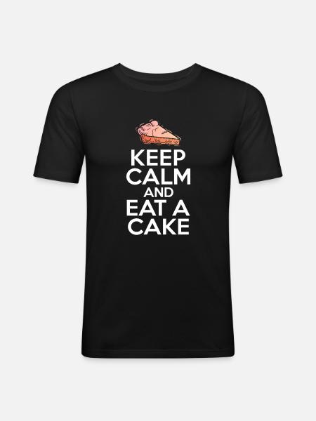 Cake Lover Cake Gift - Men's Slim Fit T-Shirt - black