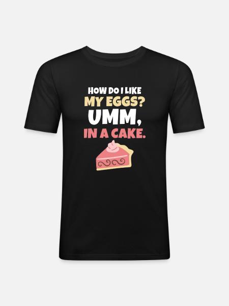 Cake Lover Cake Gift - Men's Slim Fit T-Shirt - black