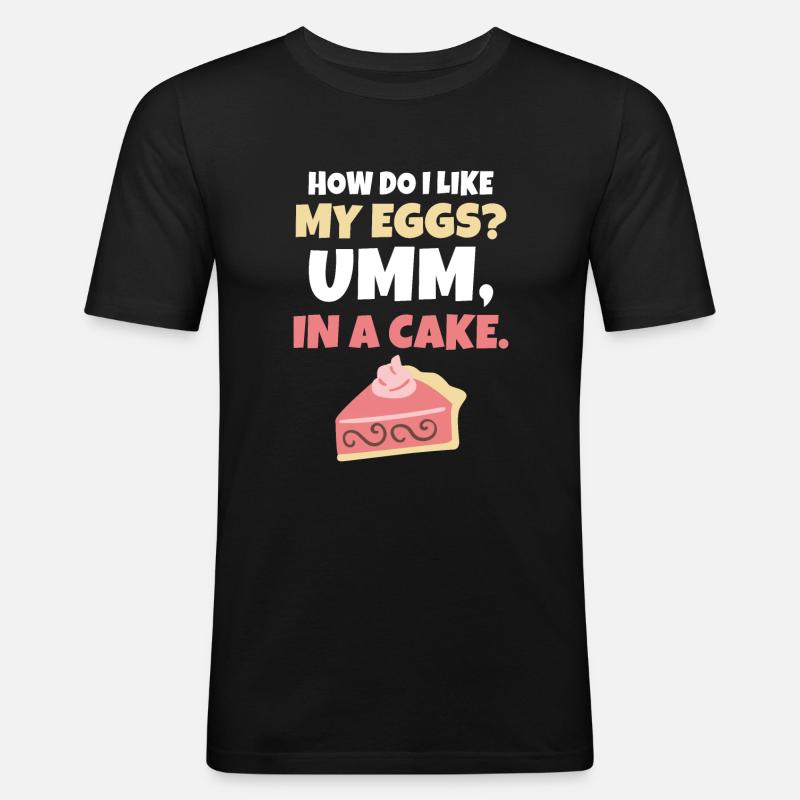 Cake Lover Cake Gift - Männer Slim Fit T-Shirt - Schwarz