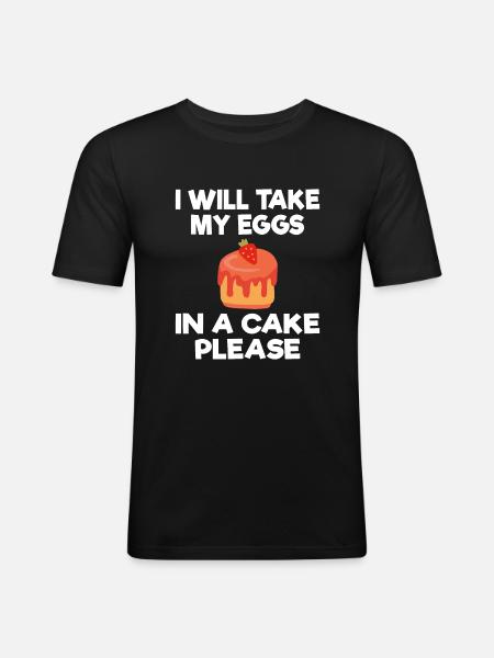 Cake Lover Cake Gift - Men's Slim Fit T-Shirt - black