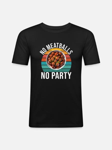 Meatball Lovers Gifts - Men's Slim Fit T-Shirt - black