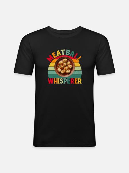 Meatball Lovers Gifts - Men's Slim Fit T-Shirt - black