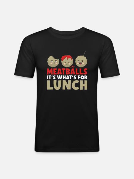 Meatball Lovers Gifts - Men's Slim Fit T-Shirt - black