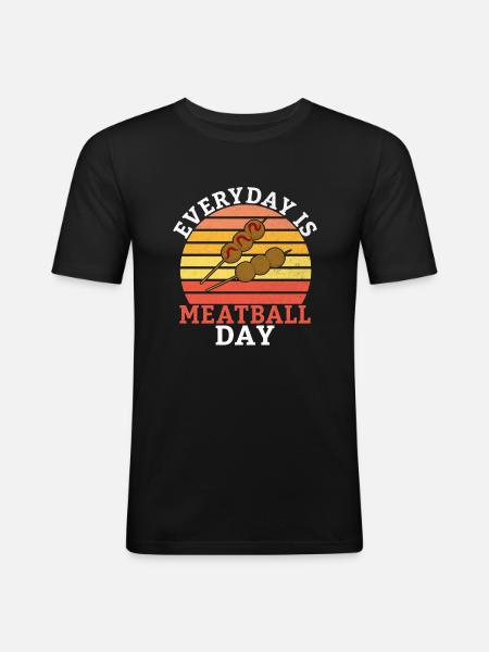 Meatball Lovers Gifts - Men's Slim Fit T-Shirt - black