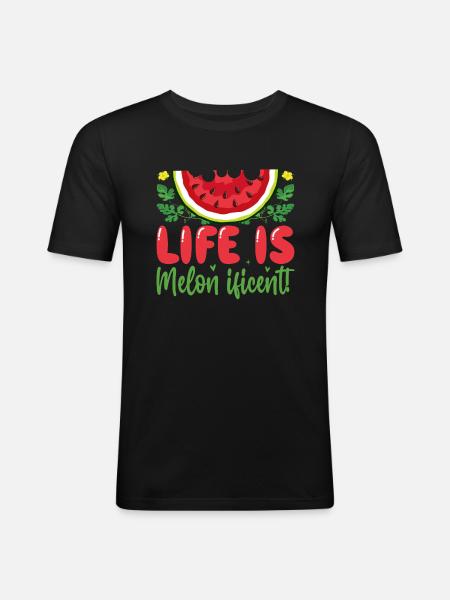 Melon Poison - Men's Slim Fit T-Shirt - black