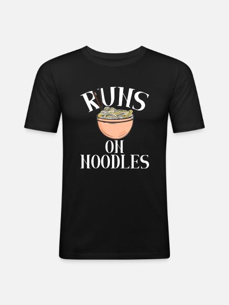 Noodle Lover Gifts - Men's Slim Fit T-Shirt - black