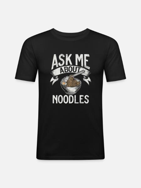 Noodle Lover Gifts - Men's Slim Fit T-Shirt - black