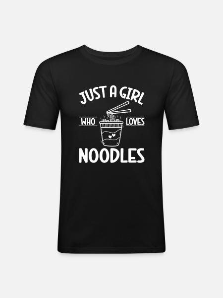 Noodle Lover Gifts - Men's Slim Fit T-Shirt - black