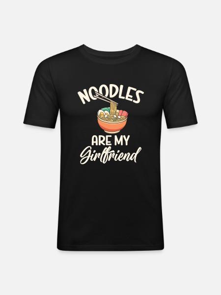Noodle Lover Gifts - Men's Slim Fit T-Shirt - black