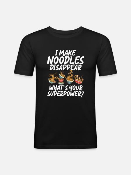 Noodle Lover Gifts - Men's Slim Fit T-Shirt - black