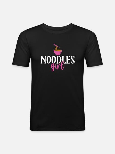 Noodle Lover Gifts - Men's Slim Fit T-Shirt - black