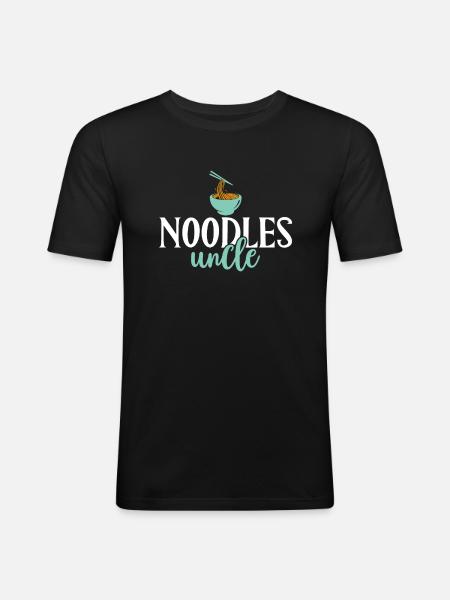 Noodle Lover Gifts - Men's Slim Fit T-Shirt - black