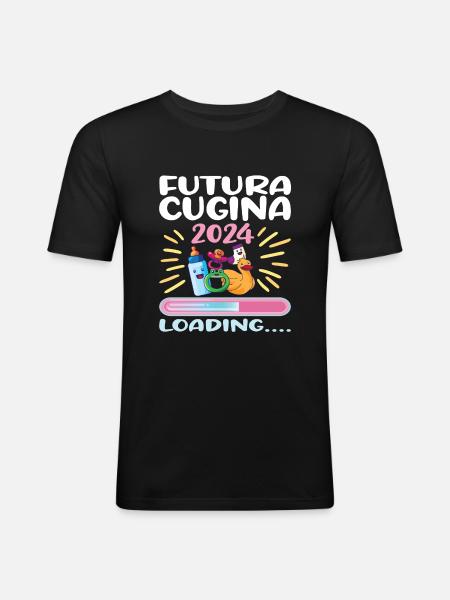 Become a cousin in 2024 - Men's Slim Fit T-Shirt - black