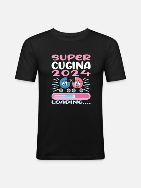 Become a cousin in 2024 - Men's Slim Fit T-Shirt - black