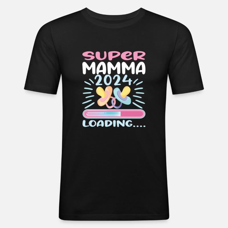 Super Mamma 2024 Loading - Men's Slim Fit T-Shirt - black