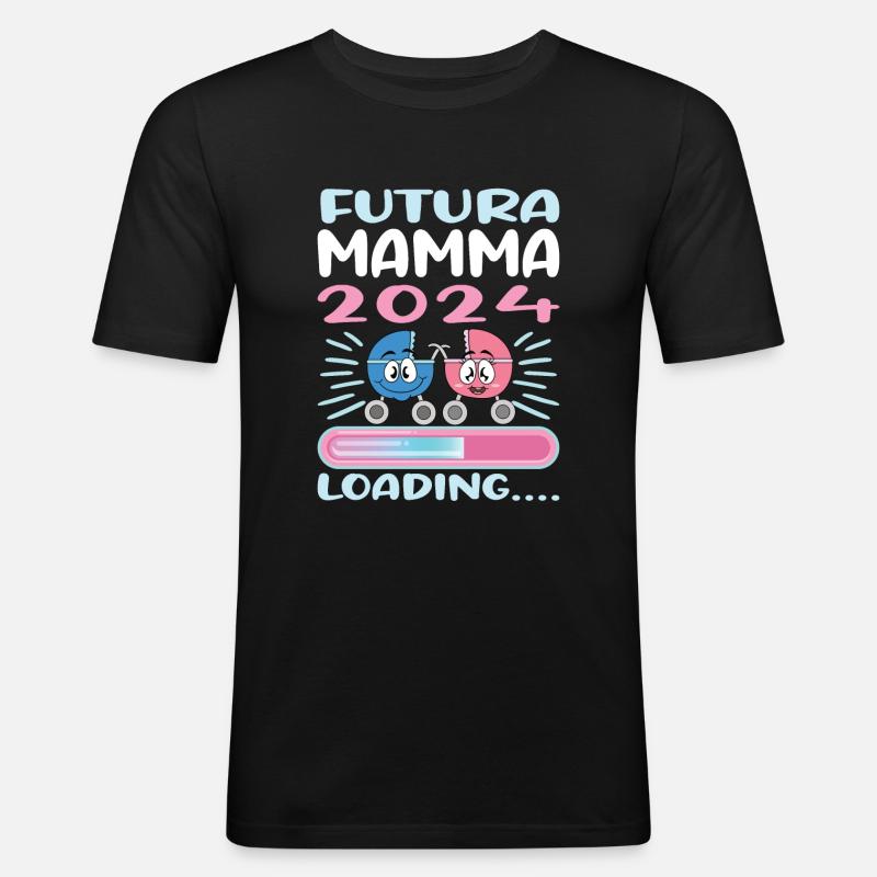 Super Mamma 2024 Loading - Men's Slim Fit T-Shirt - black