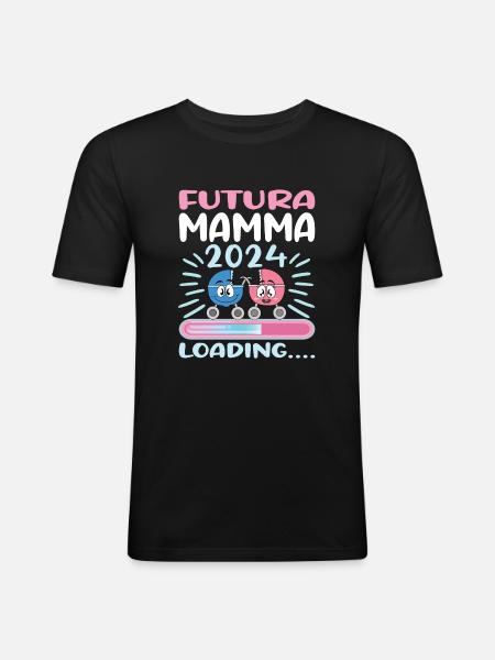 Super Mamma 2024 Loading - Men's Slim Fit T-Shirt - black