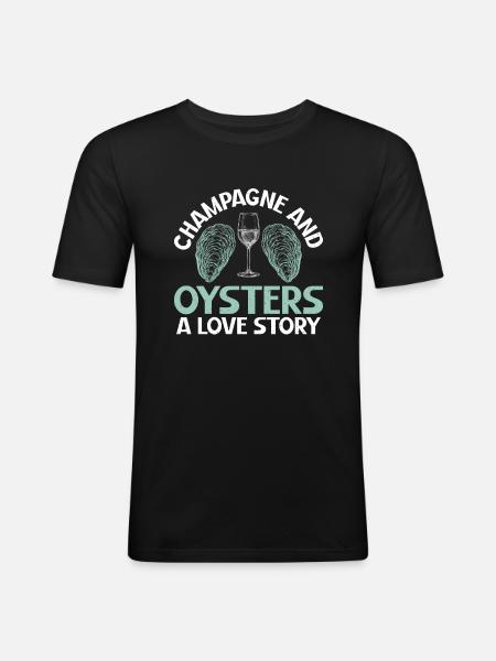 Oyster Gifts - Männer Slim Fit T-Shirt - Schwarz