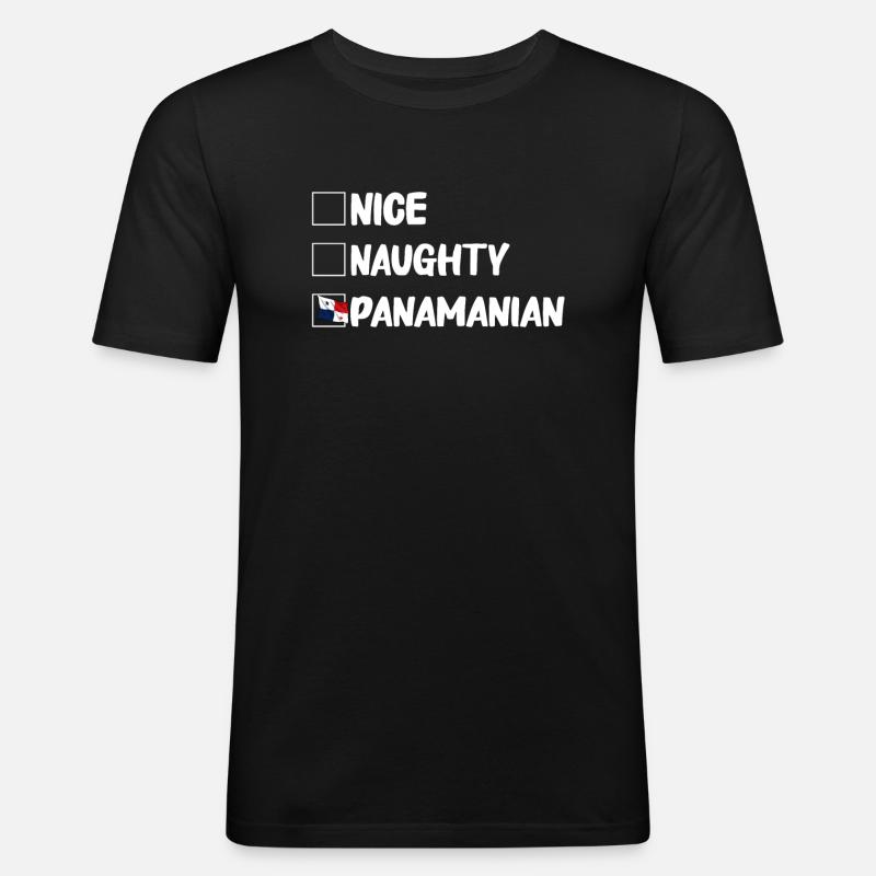 Drapeau panaméen Drapeau panaméen - T-shirt près du corps Homme - noir