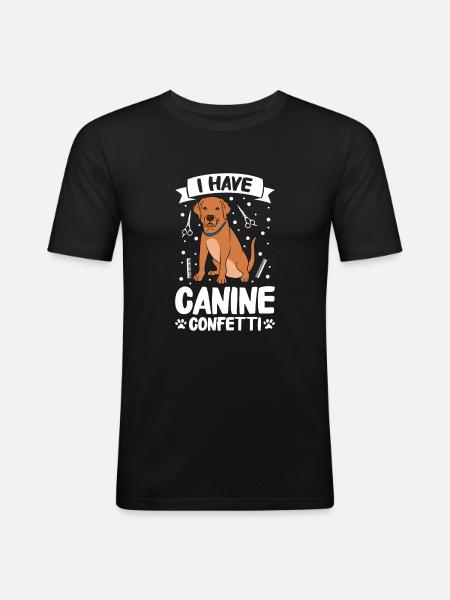 Dog groomer and dog grooming - Men's Slim Fit T-Shirt - black