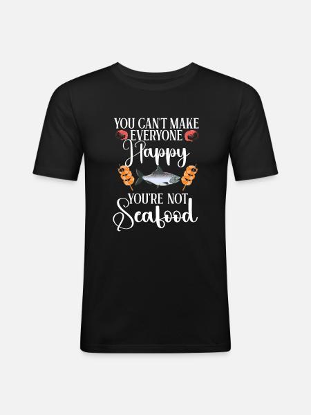 Seafood Lover Gift - Men's Slim Fit T-Shirt - black