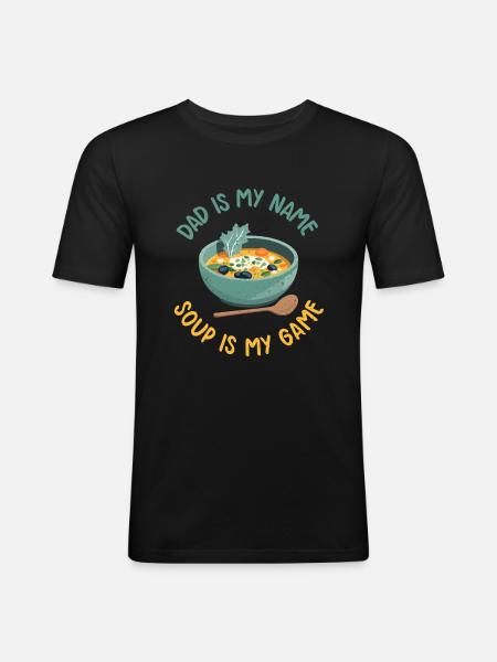 Soup Lovers Gifts - Men's Slim Fit T-Shirt - black