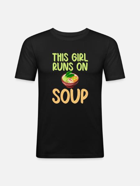Soup Lovers Gifts - Men's Slim Fit T-Shirt - black