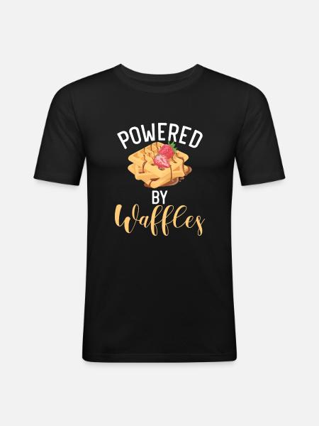 Waffle Lover Gifts - Men's Slim Fit T-Shirt - black