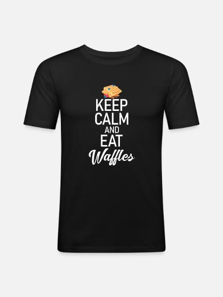 Waffle Lover Gifts - Men's Slim Fit T-Shirt - black