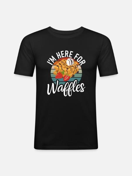 Waffle Lover Gifts - Men's Slim Fit T-Shirt - black