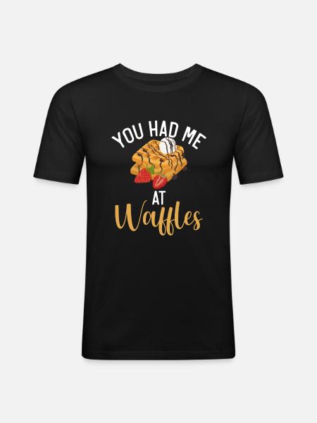 Waffle Lover Gifts - Men's Slim Fit T-Shirt - black