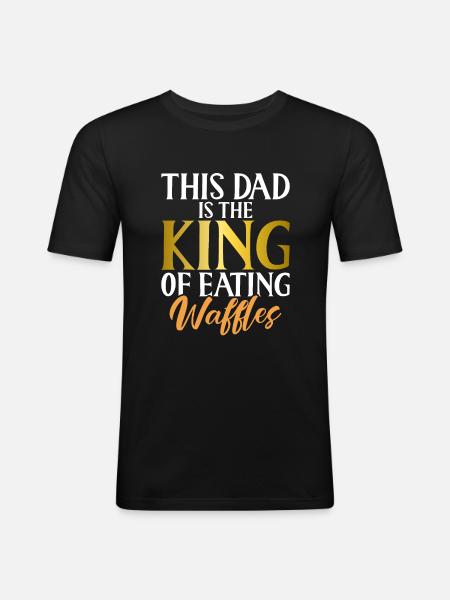 Waffle Lover Gifts - Men's Slim Fit T-Shirt - black