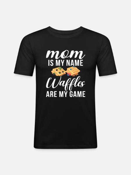 Waffle Lover Gifts - Men's Slim Fit T-Shirt - black