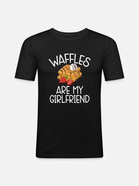 Waffle Lover Gifts - Men's Slim Fit T-Shirt - black