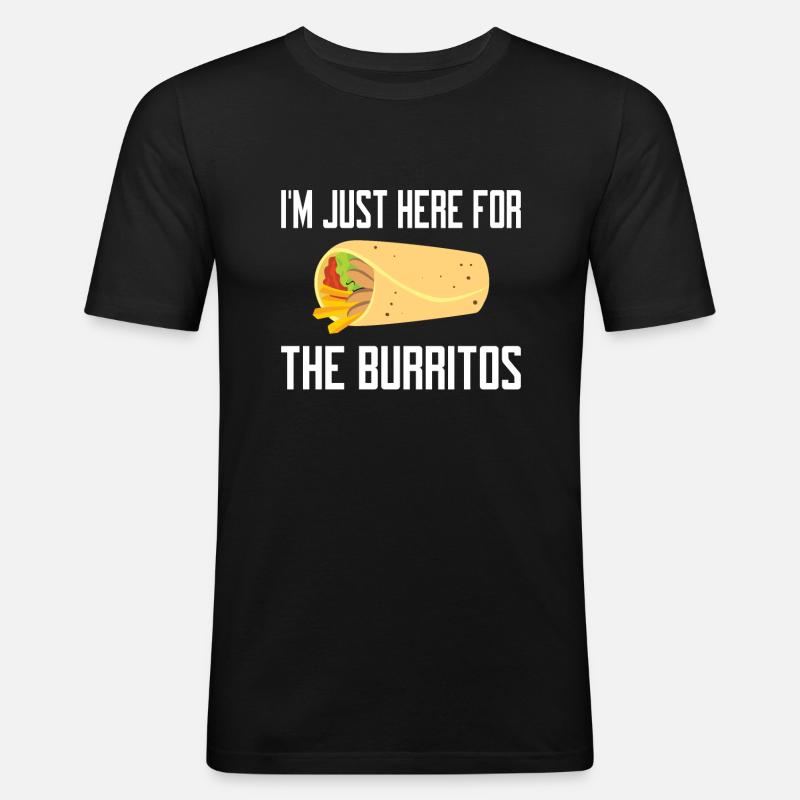 Burrito Gift - Männer Slim Fit T-Shirt - Schwarz